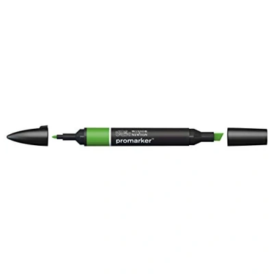 Bild av Winsor &amp; Newton &quot; ProMarker 0203068 professionell layoutmarkör 2 spetsar, fin och bred för ritningar, design layouter skogsgrön