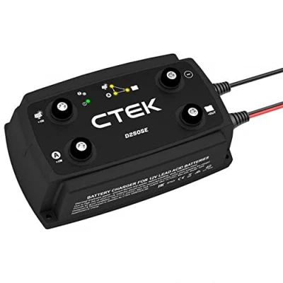 Bild av CTEK D250SE, 20A, Batteriladdare 12V För Start Och Servicebatterier I Husbilar, Lastbilar 4x4, Bilbatteriladdare Solar, Batterihållare, Litiumbatteriladdare Smart Alternator Kompatibel