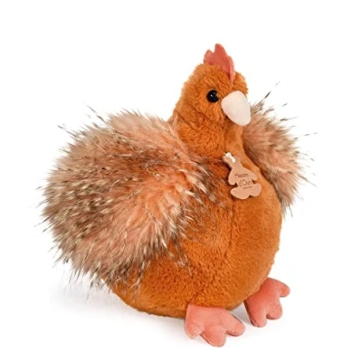 Bild av Histoire d&#039;Ours Höns plysch bondgårdsdjur orange kyckling 20 cm söt och flicka pojke födelse födelsedagspresent HO3161