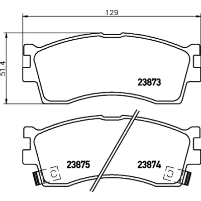 Bild av HELLA 8DB 355 010 251 Jeu de plaquettes frein avec indicateur d&#039;usure KIA: Rio I Break, Shuma 3/5 portes