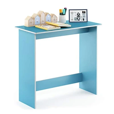 Bild av Furinno förenklat datorskrivbord, studieskrivbord, ljusblå/vit, 80 (B) x 75,7 (H) 39,4 (D) cm