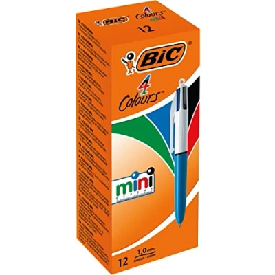 Bild av BIC 4 färger mini kulspetspennor 12 låda