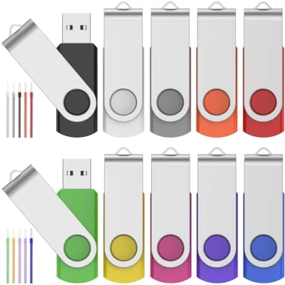 Bild av FEBNISCTE Set med 10 USB minnen 16 GB 2.0 minne flerfärgad