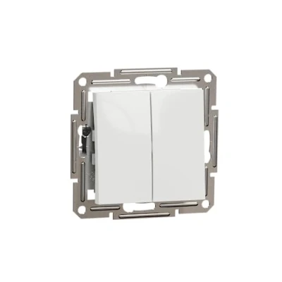 Bild av Schneider Electric Asfora EPH1170121D dubbel knapp infälld 10 A 250 V AC, pluggklämmor, vit