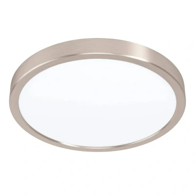 Bild av EGLO connect.z Smart Home LED belysning för badrum Fueva Z, Ø 28,5 cm, ZigBee, app och röststyrning, ljusfärg justerbar, dimbar, aluminium, utanpåliggande lampa nickel matt, IP44