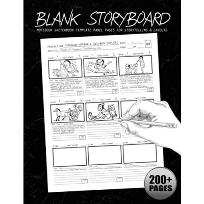 Bild av Blank Storyboard: Notebook Sketchbook Template Panel Pages for Storytelling &amp; Layouts: 200+ with 9x9 Story Board Frames on 8.5&quot;x11&quot; Book
