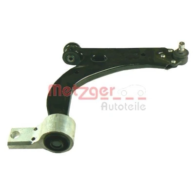 Bild av METZGER 58042302 Bras de suspension avec support en caoutchouc, rotule inférieur, Essieu avant droit barre oscillant transversal
