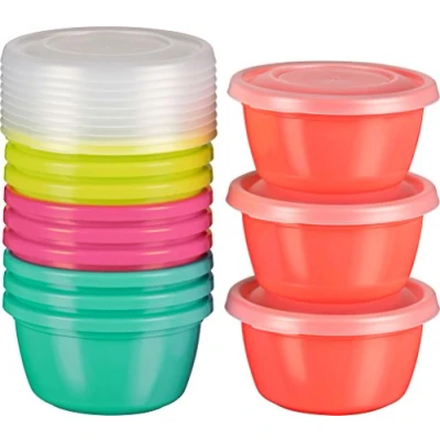 Bild av Kigima Set med 12 runda färgglada mini fryslådor 250 ml