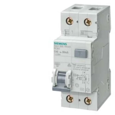 Bild av SIEMENS Kombinationsbrytare B 6A, 1 polig + zeroB egenskaper6kA kortslutningskapacitet30mA utlösningsström, 230V AC, 36 mm bred