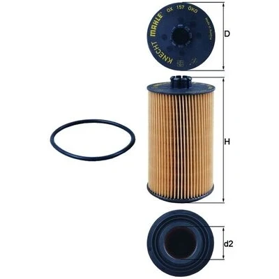 Bild av MAHLE ORIGINAL OX 157D Filtre à huile Cartouche filtrante
