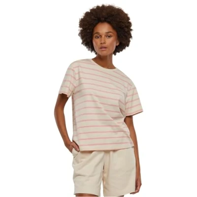 Bild av Urban Classics Striped Tshirt med print, Storlek: XS, Lemonadepink whitesand