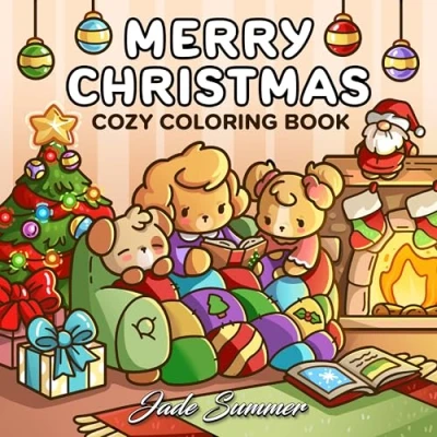 Bild av Merry Christmas: Cozy Coloring Book for Adults and Teens with Adorable Characters Cute Holiday Scenes Relaxation