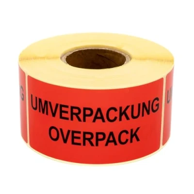 Bild av MD Labels Varningsetiketter på rulle 100 x 50 mm 500 ytterförpackning/oförpackning fraktetiketter