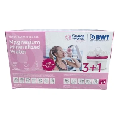 Bild av BWT Magnesium Mineralized Water filterpatron 3 + 1 värdepaket för bordsvattenfilter I Perfekt smak varma och kalla vattendrycker Optimalt kalkskydd apparater