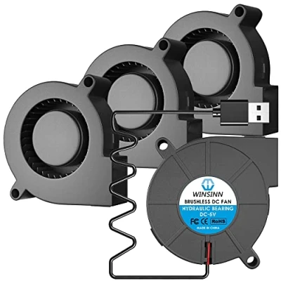 Bild av WINSINN 50 mm USB fläkt 5 V 5015 x 15 turbin Turbo borstlös (paket med 4 st)