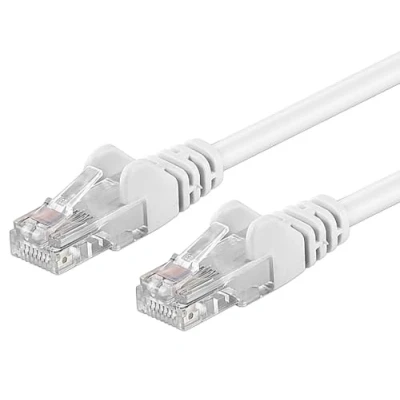 Bild av PremiumCord nätverkskabel, Ethernet, LAN &amp; Patch kabel Cat6, UTP, snabb flexibel och robust RJ45 1 Gbit/S, AWG 26/7, kopparkabel 100% Cu, vit, 3 m