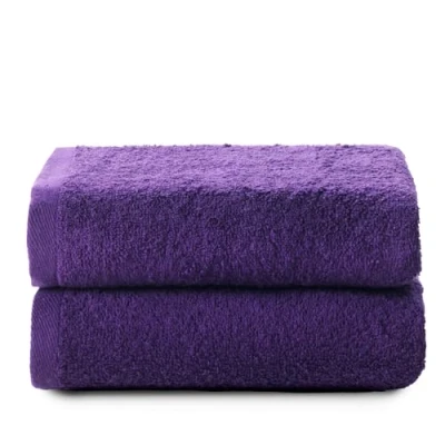 Bild av Top Towel Plus stora badhanddukar 2 handdukar eller tvättställ 50 x 100 cm 100% bomull lila