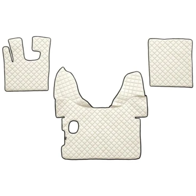 Bild av F CORE FL01 CHAMP Ensemble de tapis sol Similicuir avant 3 blanc ivoire