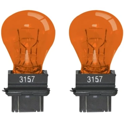 Bild av cyclingcolors 2x glödlampa 3157 12 V P27/7W W2.5x16q 32/3CP S25q orange dubbelfilament bil amerikansk och asiatisk