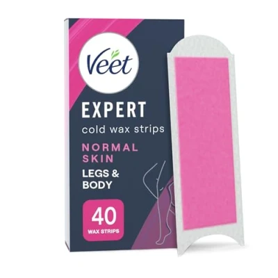 Bild av Veet Expert Vaxremsor, Normal hud för ben &amp; kropp, 40 st
