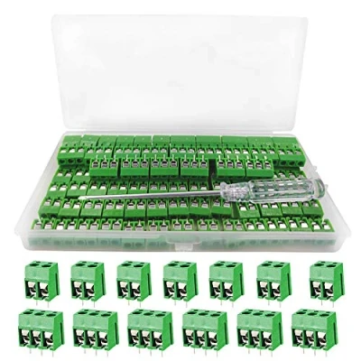 Bild av YIXISI 100 PCS Universal PCB Board Kit, 5mm Pitch 2 Pin &amp; 3 Mount Screw Terminal Block Connector for Arduino (80 x Pin, 20 Pin)