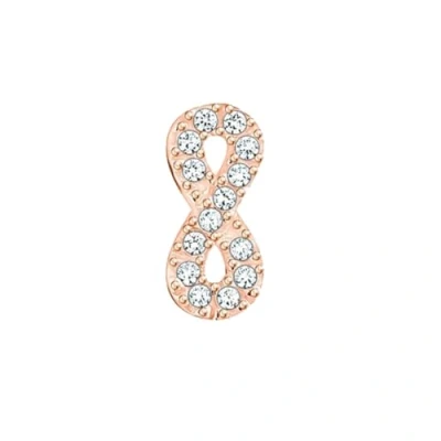 Bild av Thomas Sabo clous d&#039;oreilles simples Infinity avec pierres blanches argent plaqué or H2216 416 14