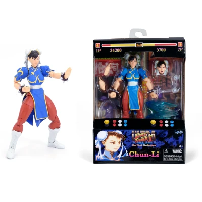 Bild av Jada Toys 253252026 Street Fighter II Chun Li 6&quot; figur Artikulerad Actionfigur med över 20 Artikulationspunkter, 15 cm, 6&quot;. Från 8 år