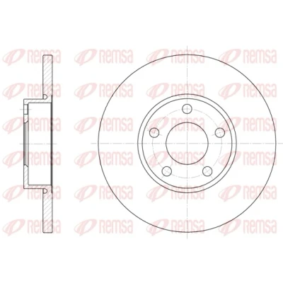 Bild av REMSA 6327.00 Disque de frein Essieu Avant 288, 288 15 5 plein AUDI: A4 B5 Avant, Berline, A6 C4
