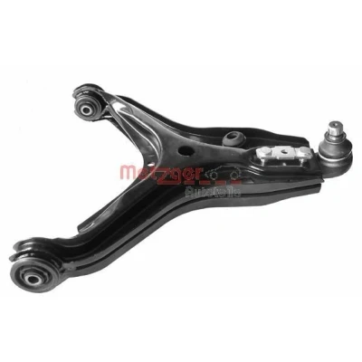 Bild av METZGER 58011502 Bras de suspension avec rotule suspension, support en caoutchouc Essieu avant droit, inférieur barre oscillant transversal 19