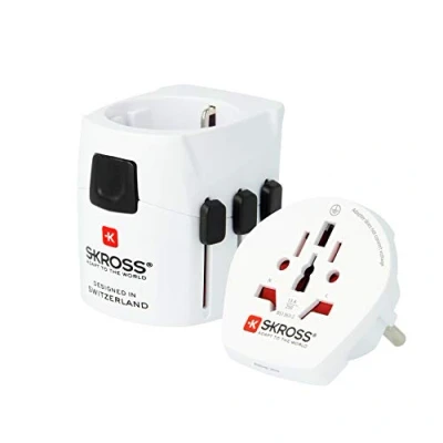 Bild av SKROSS 1.103165 PRO Light World Universal Reiseadapter für 2 oder 3 polige Steckdosen Von und mehr als 200 Länder Maximale Leistung 1535 Watt Schutz vor Stromschlag