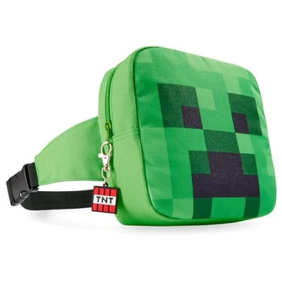 Bild av Minecraft pojkar mode midjeväska med justerbar rem, Creeper resväska spelare gåvor, grön/Svart, One Size, Bäst farbror Någonsin. T shirt