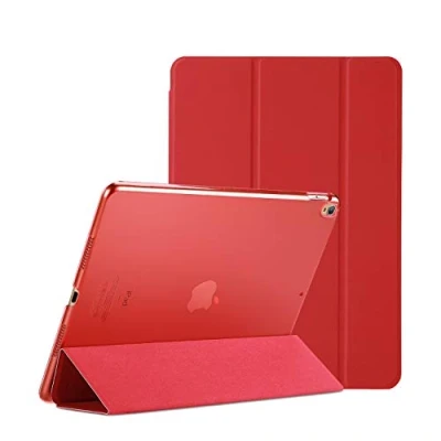 Bild av Procase iPad Air (3rd gen) 28,5 tum 2019/iPad Pro 10,5 2017 fodral, ultratunt lättviktstativ smart skal med genomskinligt frostat bakstycke för Apple (3:e 10.5&quot; 2019 röd