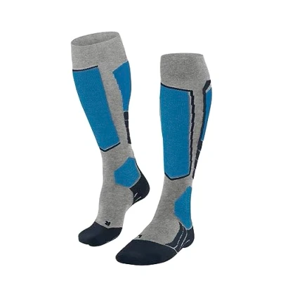 Bild av FALKE Skidstrumpor för män SK2 Intermediate Vegan funktionellt material Lyocell Warm Dick 1 par, grå (Light Grey 3400), 4243