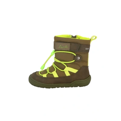 Bild av Lurchi JACE TEX Unisex Snörstövletter för barn, Storlek: 34, Khaki/lime Konstmaterial