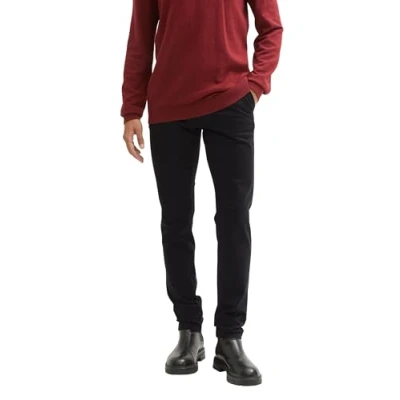 Bild av TOM TAILOR Travis Slim Chino byxor för män, 29999 Svart, 38W x 34L