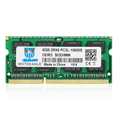 Bild av [8 GB DDR3 RAM ] 8 2RX8 PC3 10600S RAM, 1333 SO DIMM minne, DDR3/DDR3L SODIMM 204 pin obuffrad icke ECC 1,35 V/1,5 V CL9 Dual Rank anteckningsbok