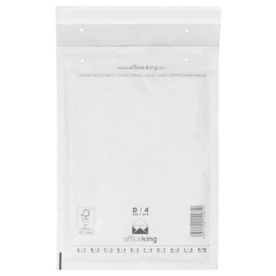 Bild av OfficeKing 100 bubbelkuvert D4 vit 200 x 275 mm DIN B5 C5+ (10 storlekar valbara luftkuddar, förpackning, vadderade kuvert