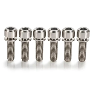 Bild av Keenso Cykelstångsbultar med brickor, 6 st M5 x 18 mm Titan Alloy TC4 (Titan) Mountain stångsbultar