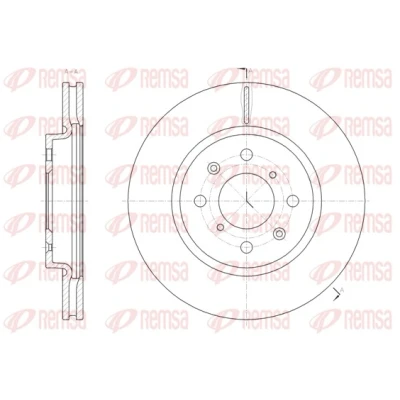 Bild av REMSA 61481.10 Disque de frein Essieu avant 255,8, 255,8 22 4 ventilé SUZUKI: SWIFT
