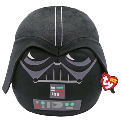 Bild av TY Darth Vader Disney Star Wars Squish A Boos 35 cm (14 tum), licensierad mössa för bebisar, mjuk plyschleksak, samlargosedjur, fodrad teddy