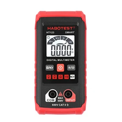 Bild av Multimeter HUIOP HT123 Digital Bil 2 000 räknar True RMS AC /DC Spänningsmotståndsmätning NCV test med LCD bakgrundsbelysning Ficklampa Data Hold