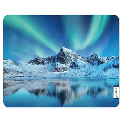 Bild av younikat musmatta polarljusmotiv I 24 x 19 cm standardstorlek kvalitetstryck på cellgummi halkfri vattentät och avtorkbar dv_1247