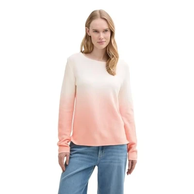 Bild av TOM Tailor Colour FLOW Pullover Stickad tröja, Storlek: XXL, Apricot/off white