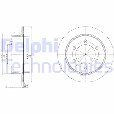 Bild av Bromsskiva DELPHI BG3522