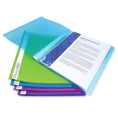 Bild av Rapesco 0915 A4 Flexi Presentation 10 fickors displaybok, blandade färger, paket med
