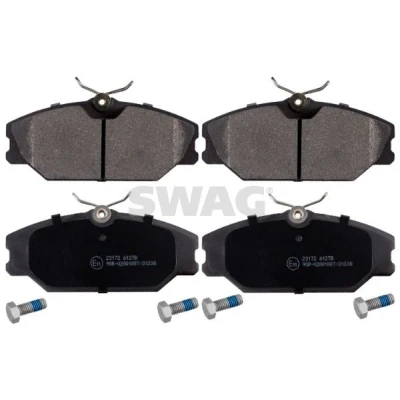 Bild av SWAG 60 91 6429 Jeu de plaquettes frein Essieu avant contact signal d&#039;usure exclu avec kit vis RENAULT: CLIO 2, Scénic 1, LAGUNA 1
