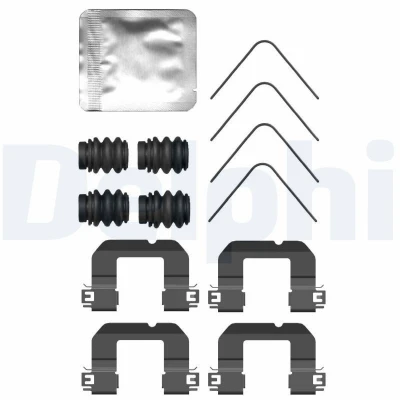 Bild av DELPHI LX0735 Kit d&#039;accessoires, plaquette de frein à disque KIA: Stonic 3/5 portes, Rio 4