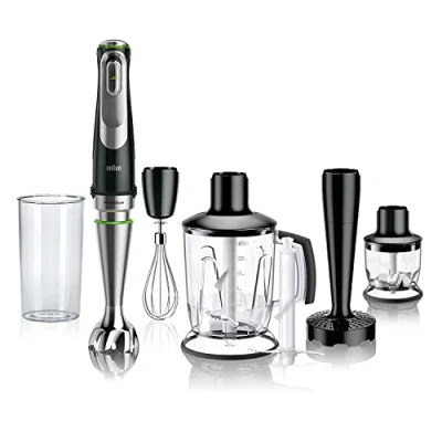 Bild av Braun MultiQuick 9 Immersion Blender, Miniprimer, Active PowerDrive teknik, BPA fri Bägare Multifunktionell Kapacitet 1,25L, 1200W, MQ9147X, Svart
