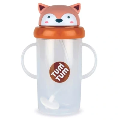 Bild av TUM Tippy Up Free Flow sippy Cup (ingen ventil), kopp för småbarn, 200 ml, BPA fri (Fergus Fox 300 ml)