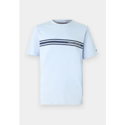 Bild av Tommy Hilfiger Central Chest Stripe TEE Tshirt med print, Storlek: Small, Breezy blue